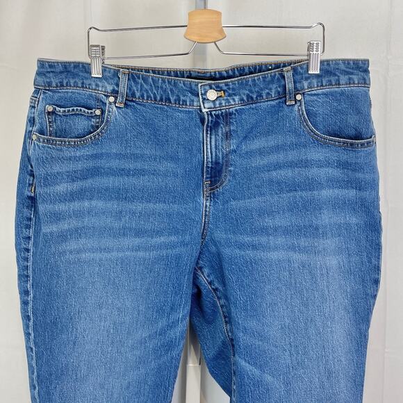 TALBOTS Everyday Relaxed Jeans Zip Fly Medium Wash Blue Petite Plus 18 18WP - Picture 4 of 10